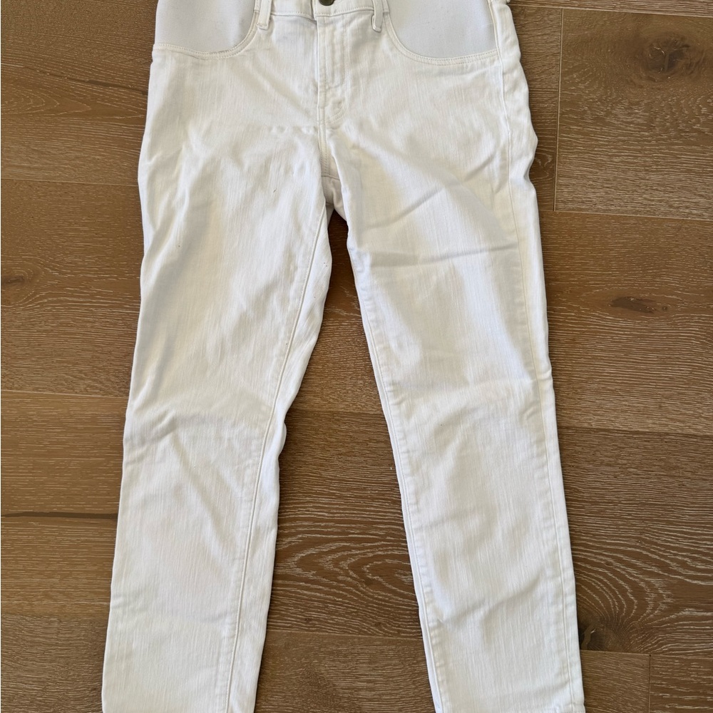 J Brand MATERNITY Stretch White Denim Jeans